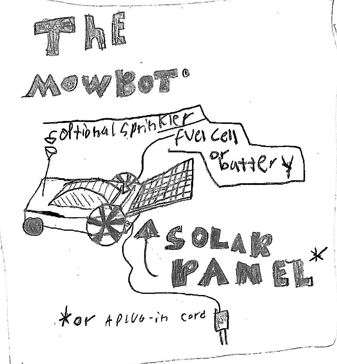 an artist's representation of a mowbot